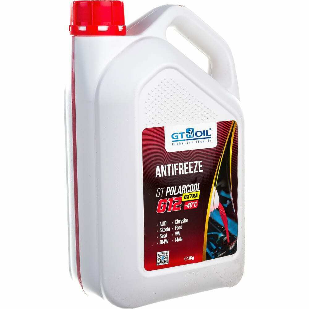 Антифриз GT POLARCOOL EXTRA G12 КРАСНЫЙ 3 КГ GT OIL 4665300010225 GT OIL, 4665300010225